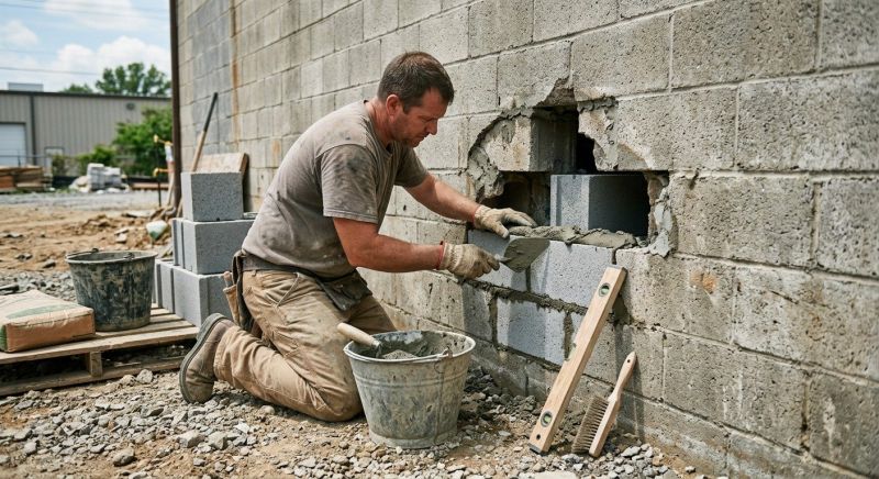 Cinder Block Wall Repair in Higley, AZ