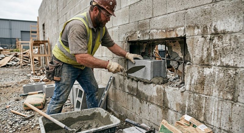Cinder Block Wall Repair in Maricopa County, AZ