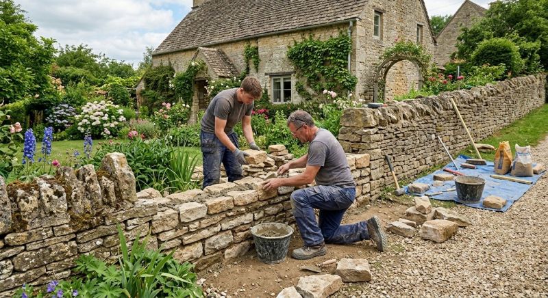 Stone Wall Repair in Higley, AZ